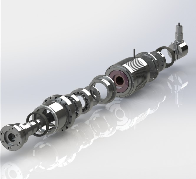 Motor assembly for grinding axis.